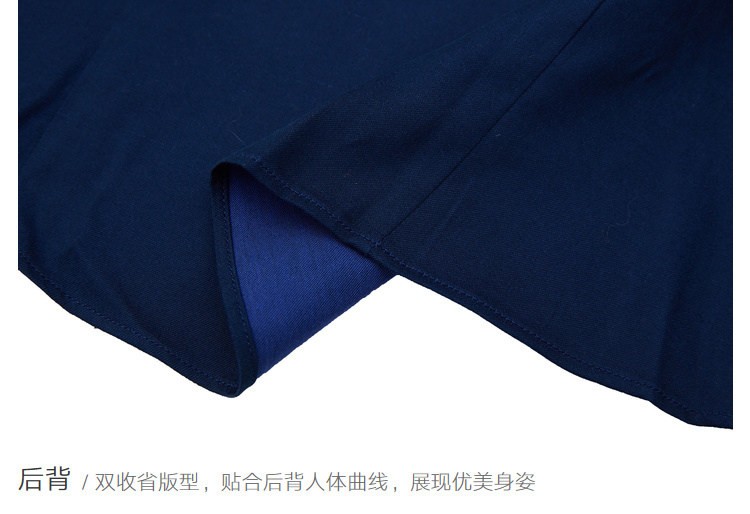 成分:96%棉4%氨纶            颜色:藏蓝色