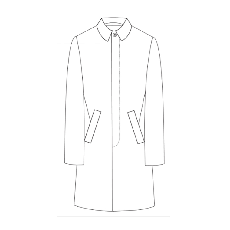 黑色平驳领经典商务纯羊绒大衣